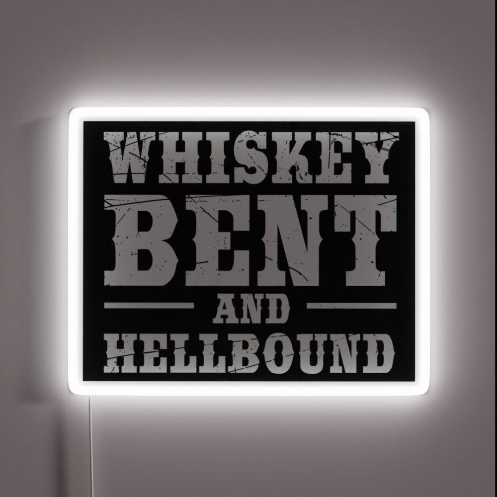 Whiskey Bent And Hellbound Rgb Led Neon Sign - Shineneon