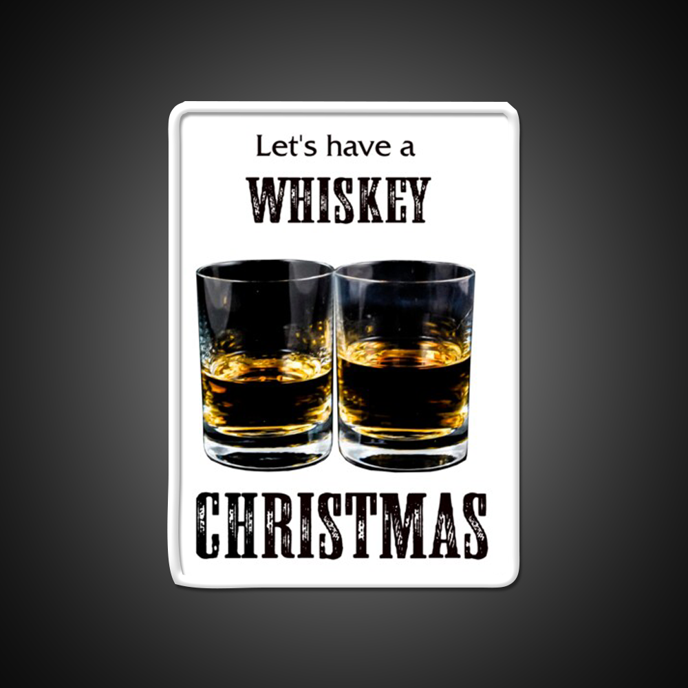 Whiskey Christmas Lets Have A Whiskey Drink Bar Led Neon Sign Rgb Color