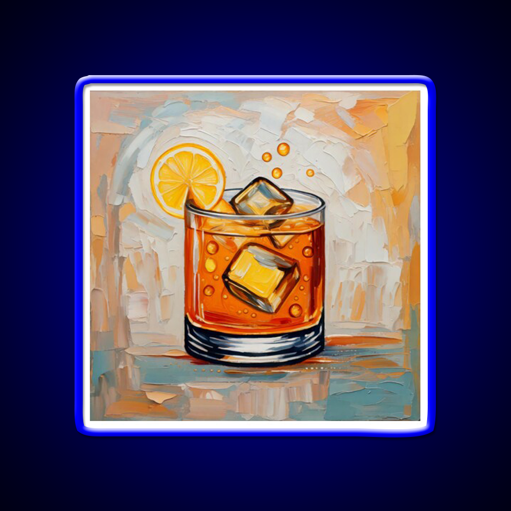 Whiskey Cocktail Whiskey Drink Bar Led Neon Sign Rgb Color