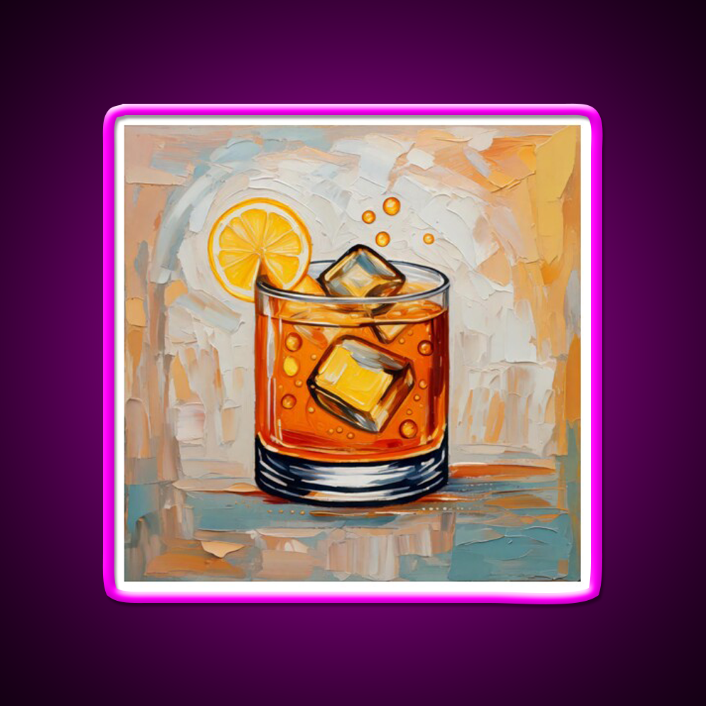 Whiskey Cocktail Whiskey Drink Bar Led Neon Sign Rgb Color