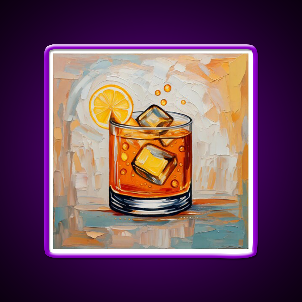 Whiskey Cocktail Whiskey Drink Bar Led Neon Sign Rgb Color