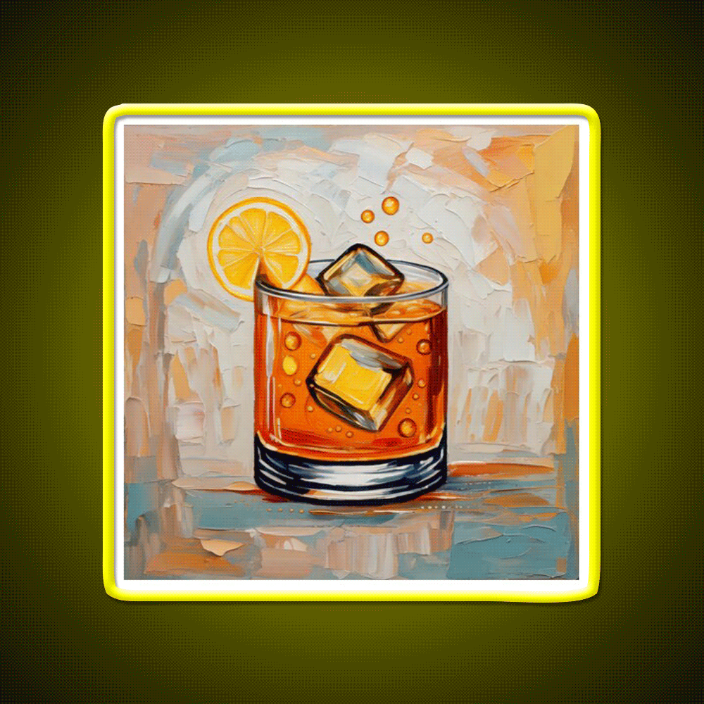 Whiskey Cocktail Whiskey Drink Bar Led Neon Sign Rgb Color