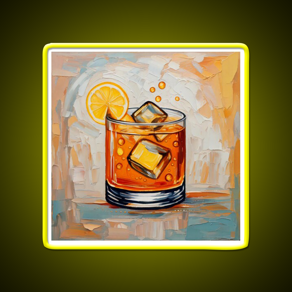 Whiskey Cocktail Whiskey Drink Bar Led Neon Sign Rgb Color