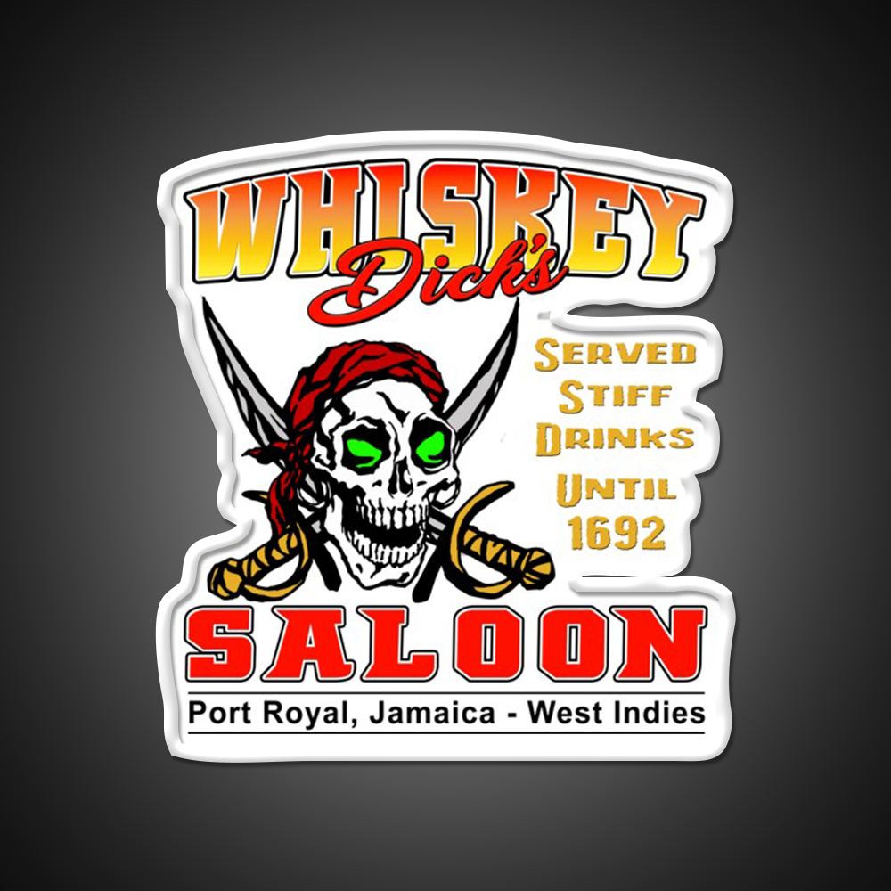 Whiskey Dicks Saloon V2 Whiskey Drink Bar Led Neon Sign Rgb Color