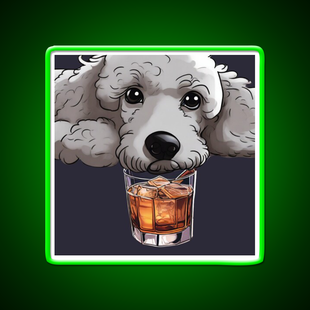 Whiskey Dog Whiskey Drink Bar Led Neon Sign Rgb Color