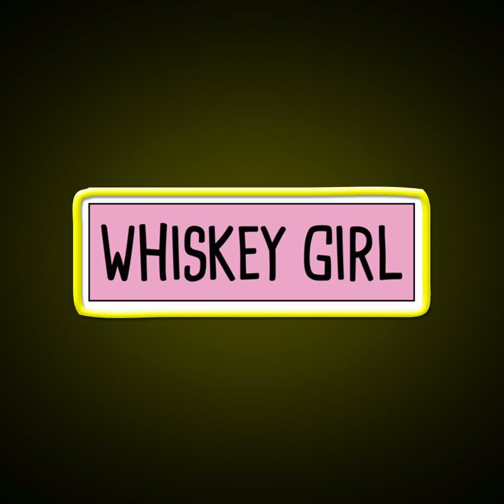 Whiskey Girl Whiskey Drink Bar Led Neon Sign Rgb Color