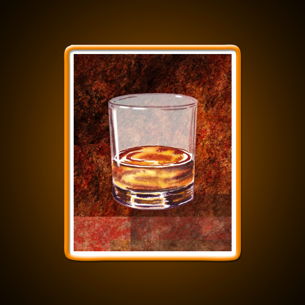 Whiskey Glass Whiskey Drink Bar Led Neon Sign Rgb Color