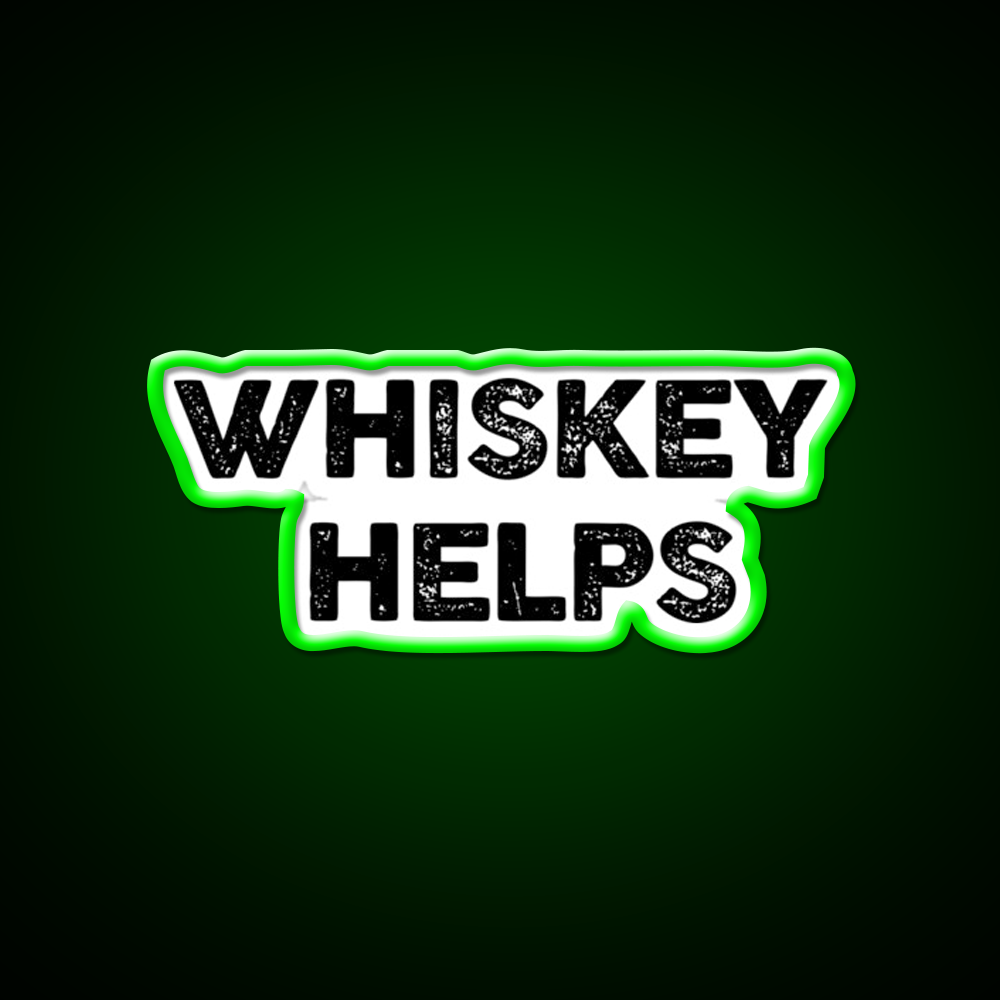 Whiskey Helps Beer Bar Decor Led Neon Sign Rgb Color - LED neon sign view 8