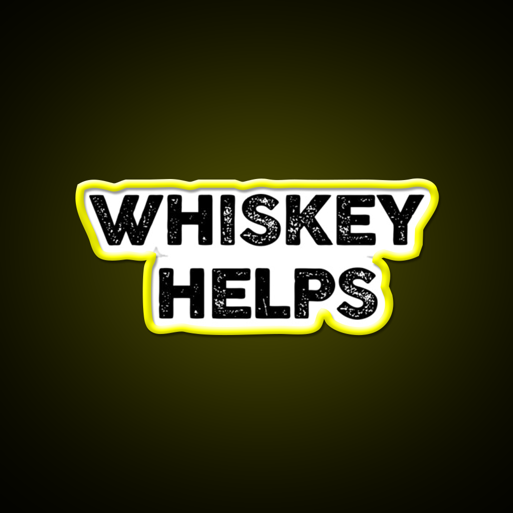 Whiskey Helps Beer Bar Decor Led Neon Sign Rgb Color - LED neon sign view 7