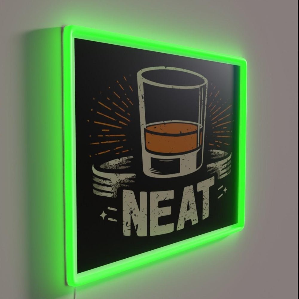 Whiskey Neat Old Fashioned Scotch And Bourbon Vii Rgb Led Neon Sign - Shineneon