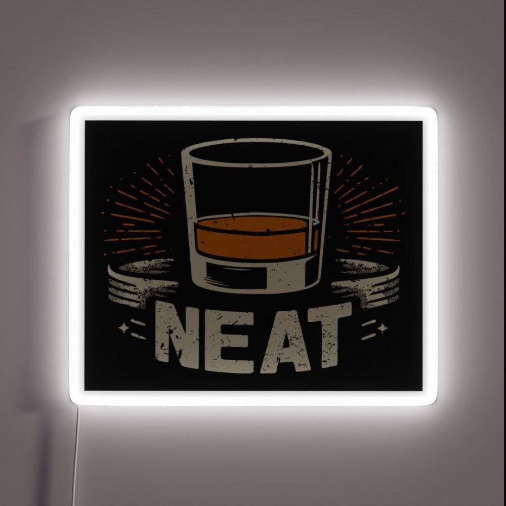 Whiskey Neat Old Fashioned Scotch And Bourbon Vii Rgb Led Neon Sign - Shineneon