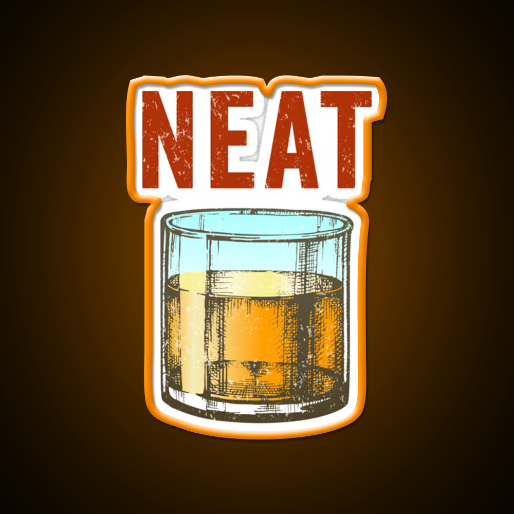 Whiskey Neat Old Fashioned Scotch Drinkers Beer Bar Decor Led Neon Sign Rgb Color - LED neon sign view 6