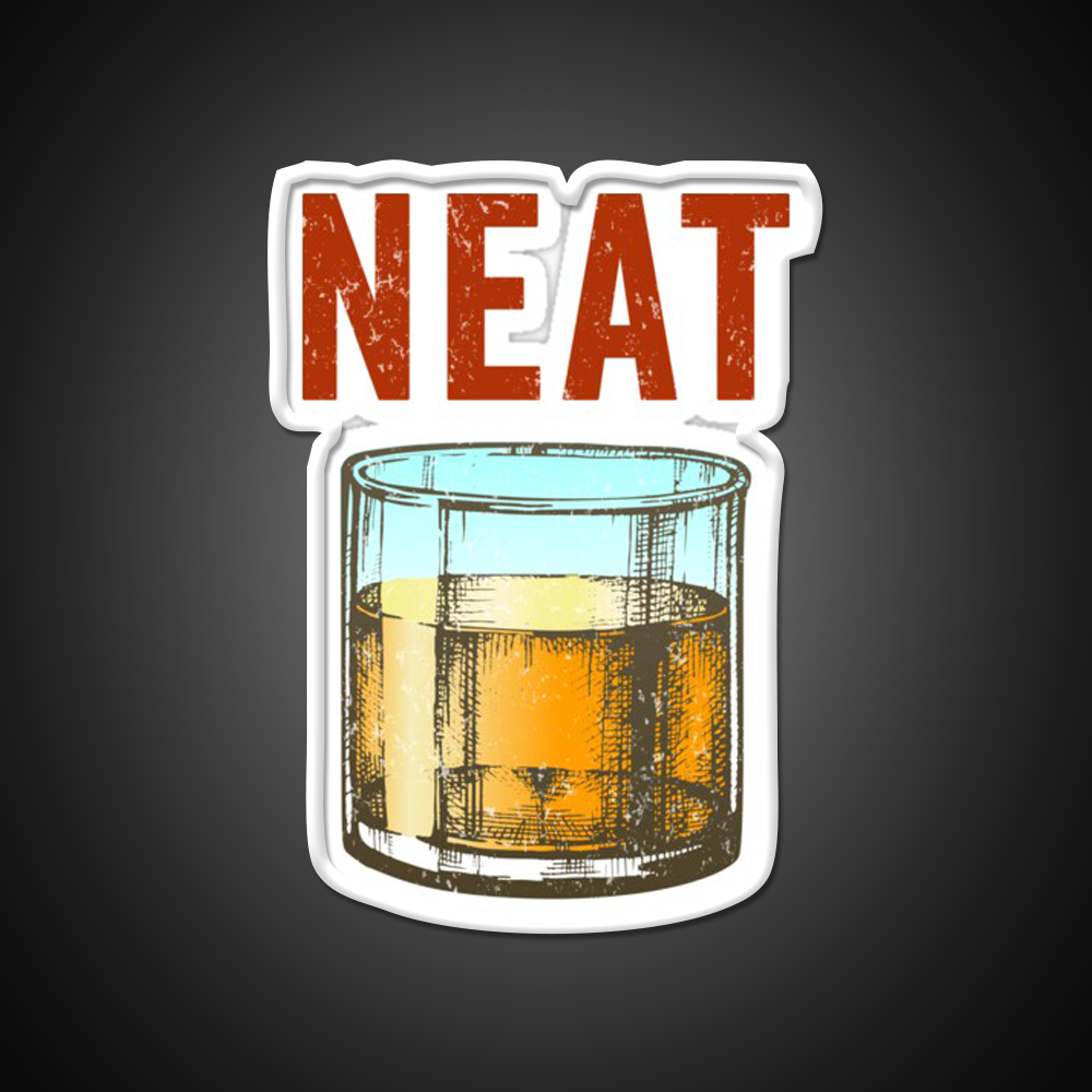 Whiskey Neat Old Fashioned Scotch Drinkers Beer Bar Decor Led Neon Sign Rgb Color - LED neon sign view 11
