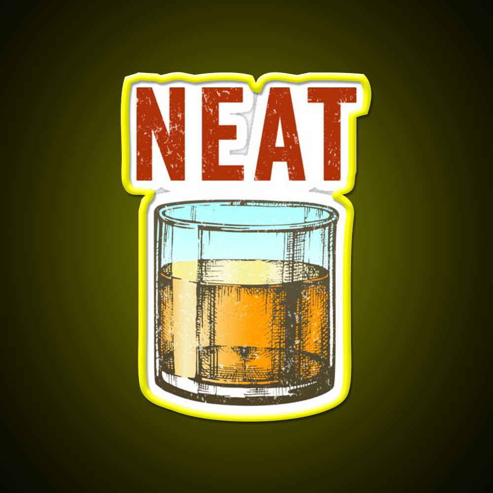 Whiskey Neat Old Fashioned Scotch Drinkers Beer Bar Decor Led Neon Sign Rgb Color - LED neon sign view 7
