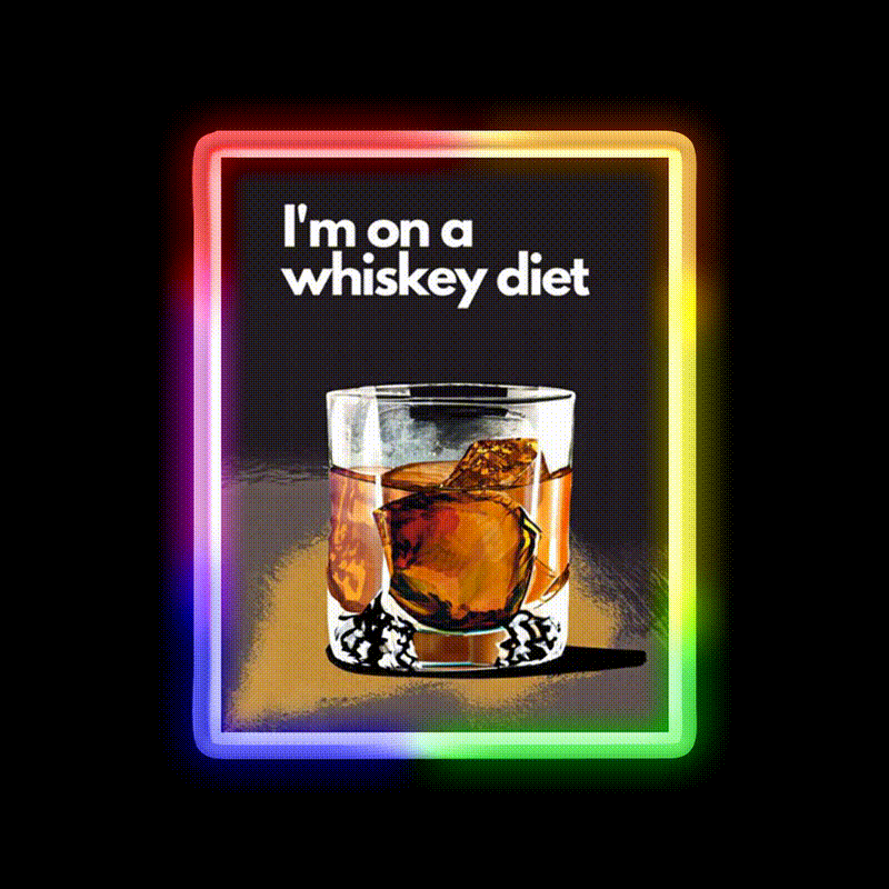 Whiskey Pun Whiskey Drink Bar Led Neon Sign Rgb Color