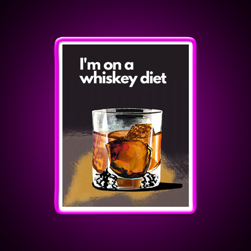 Whiskey Pun Whiskey Drink Bar Led Neon Sign Rgb Color