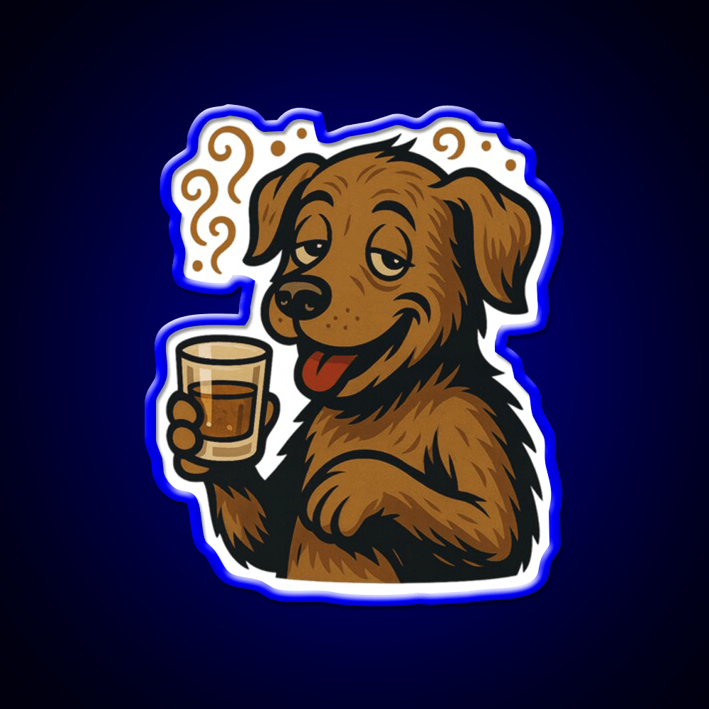 Whiskey Pup Whiskey Drink Bar Led Neon Sign Rgb Color - Shineneon