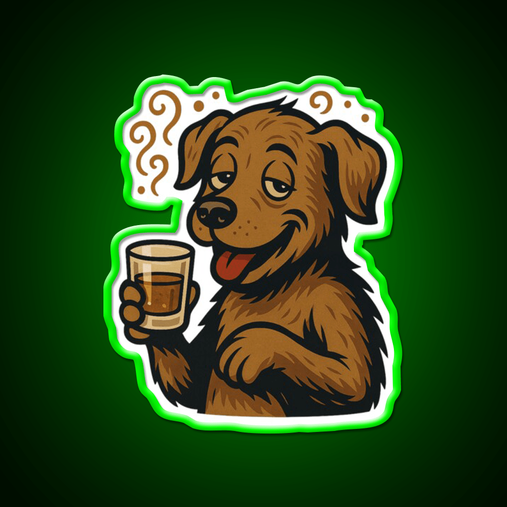 Whiskey Pup Whiskey Drink Bar Led Neon Sign Rgb Color - Shineneon