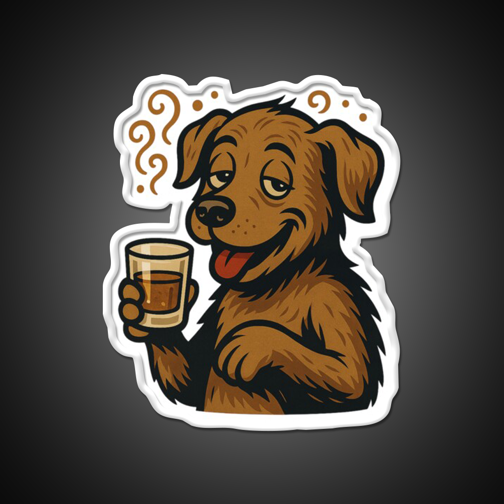 Whiskey Pup Whiskey Drink Bar Led Neon Sign Rgb Color