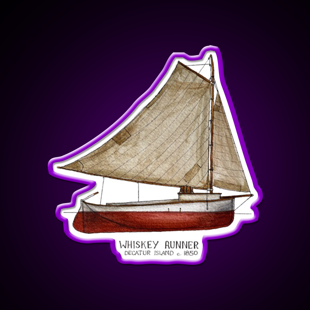 Whiskey Runner Whiskey Drink Bar Led Neon Sign Rgb Color