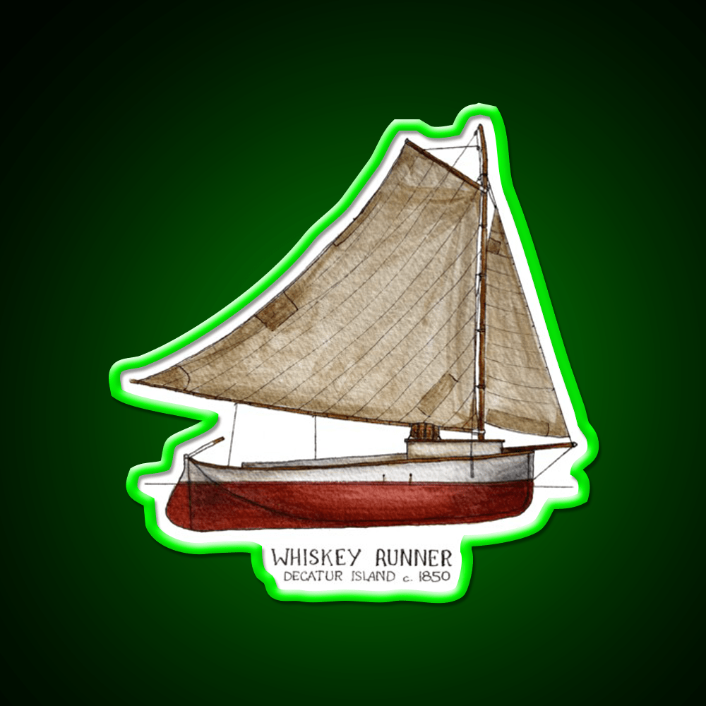 Whiskey Runner Whiskey Drink Bar Led Neon Sign Rgb Color - Shineneon