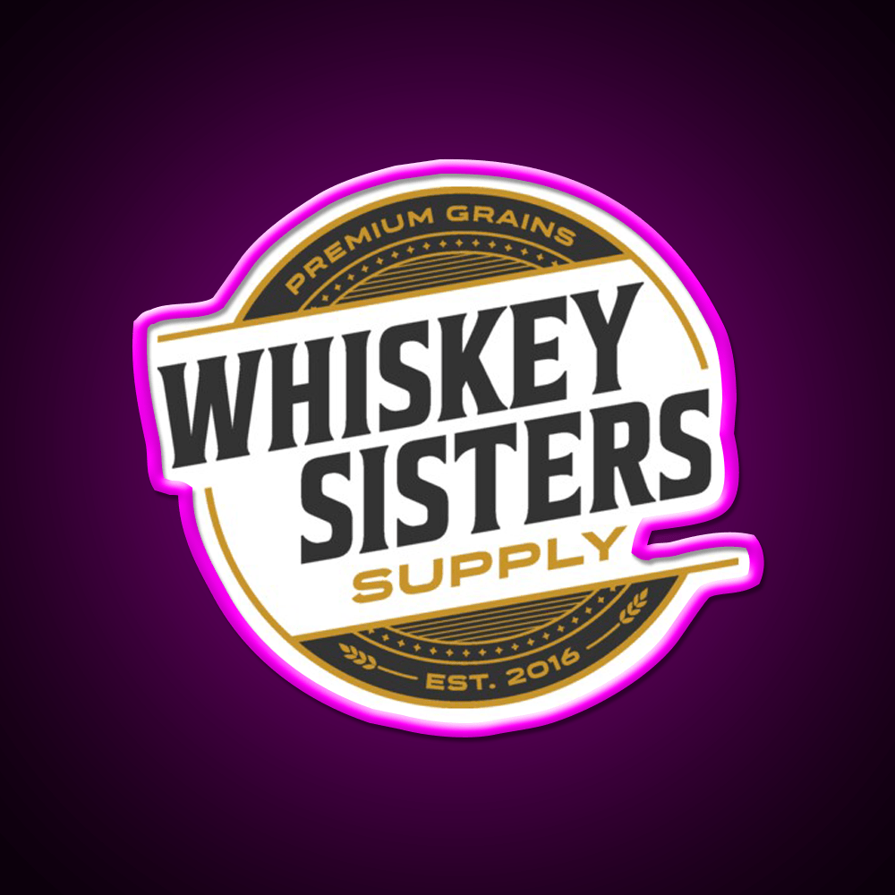 Whiskey Sisters Whiskey Drink Bar Led Neon Sign Rgb Color - Shineneon