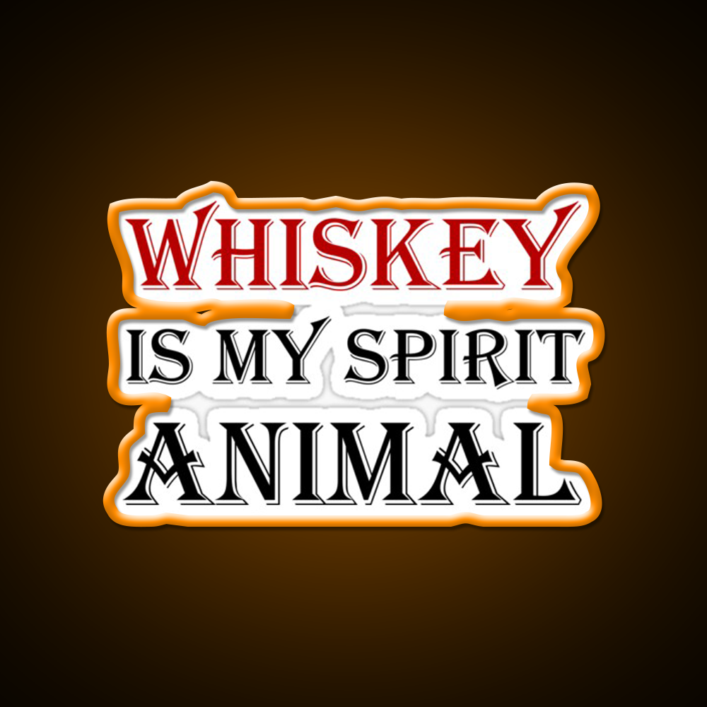 Whiskey Spirit Animal Whiskey Drink Bar Led Neon Sign Rgb Color