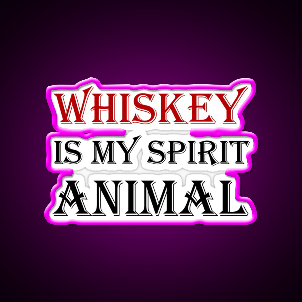 Whiskey Spirit Animal Whiskey Drink Bar Led Neon Sign Rgb Color - Shineneon