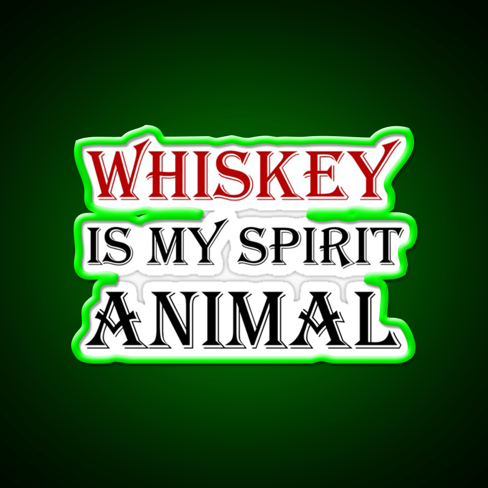 Whiskey Spirit Animal Whiskey Drink Bar Led Neon Sign Rgb Color - Shineneon