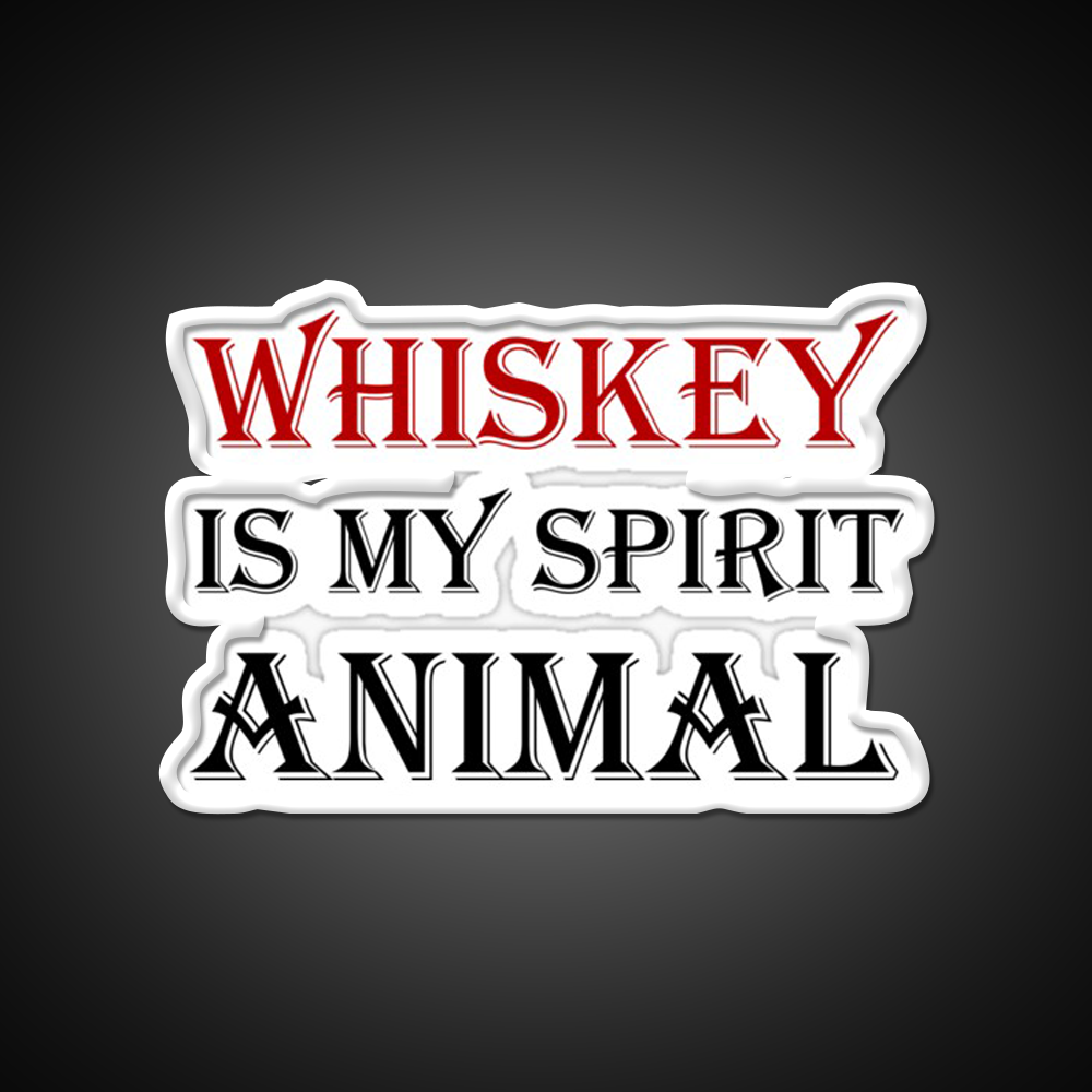 Whiskey Spirit Animal Whiskey Drink Bar Led Neon Sign Rgb Color