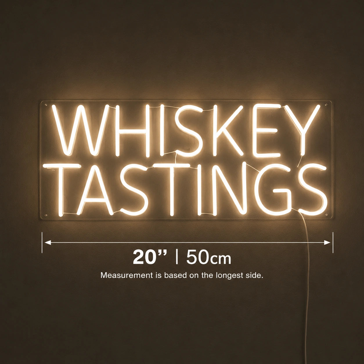 Whiskey Tastings Neon Sign LED Neon Sign size image