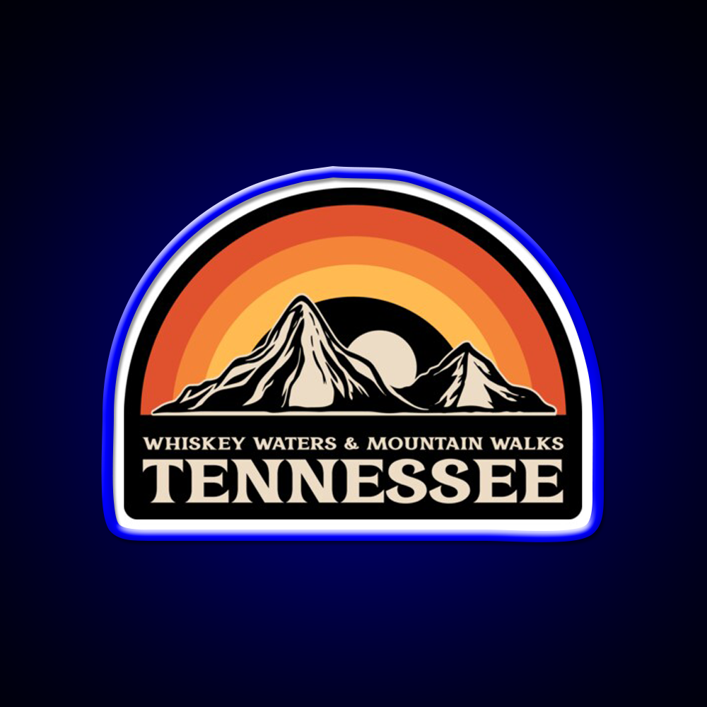 Whiskey Waters Mountain Walks Whiskey Drink Bar Led Neon Sign Rgb Color