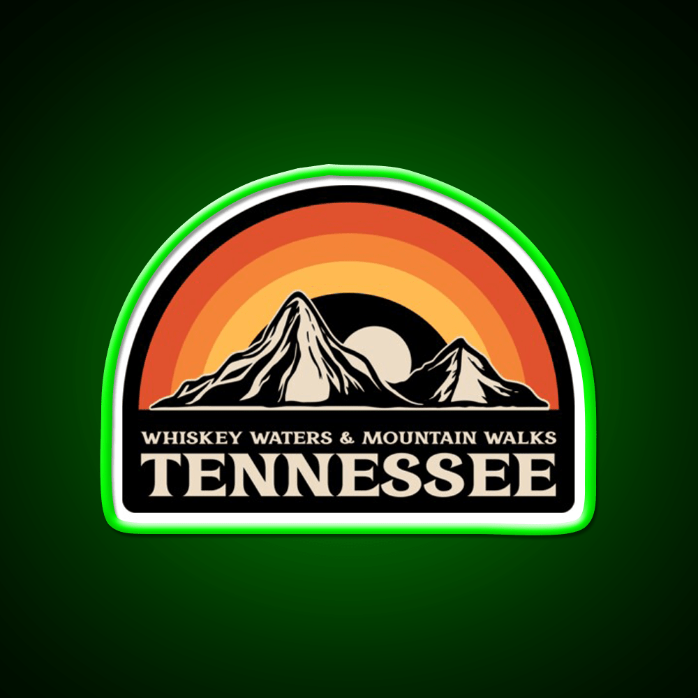 Whiskey Waters Mountain Walks Whiskey Drink Bar Led Neon Sign Rgb Color - Shineneon