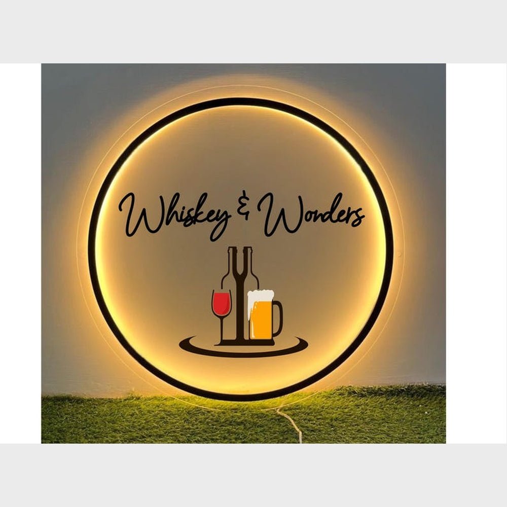 Whiskey Wonders Acrylic Business Logo Sign - Shineneon