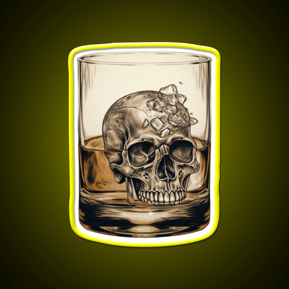 Whisky Skull Essential Whiskey Drink Bar Led Neon Sign Rgb Color - Shineneon