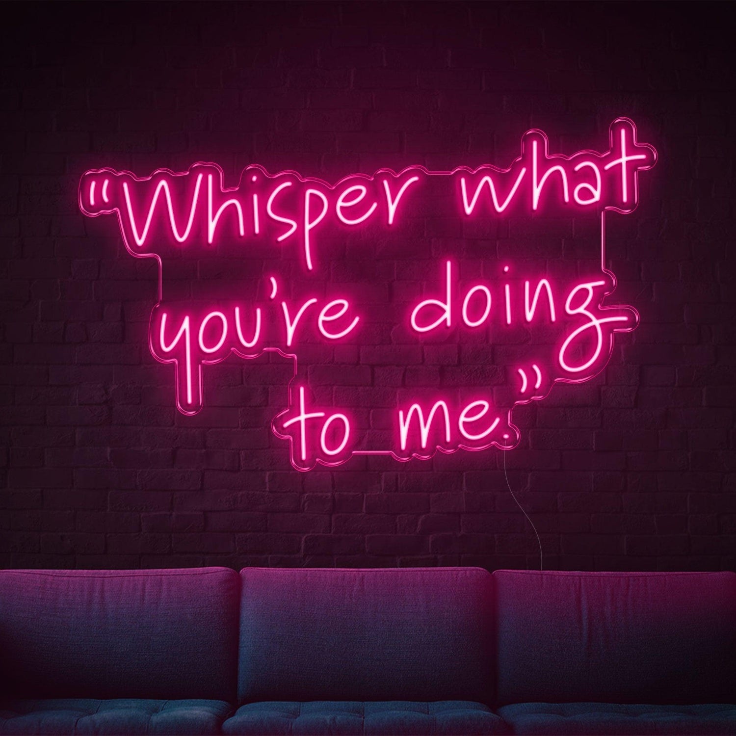 Whisper What Youre Doing To Me Blue Led Neon Sign For Home Bar Wall Art | Shineneon