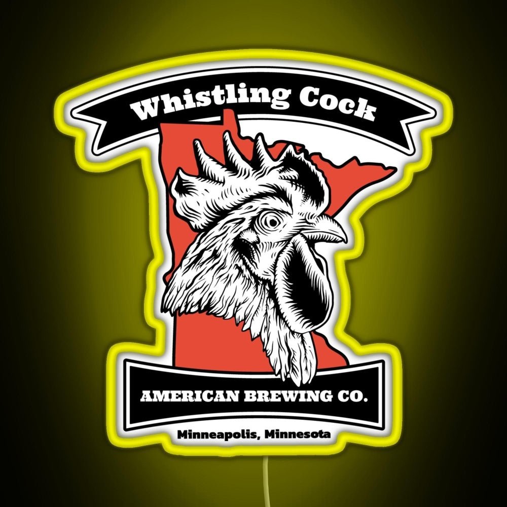 Whistling Cock American Brewing Co Mn Rgb Led Neon Sign Pop Wall Art - Shineneon