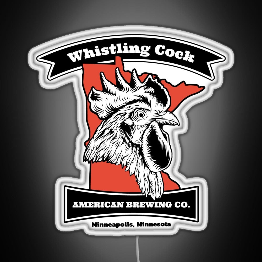 Whistling Cock American Brewing Co Mn Rgb Led Neon Sign Pop Wall Art - Shineneon