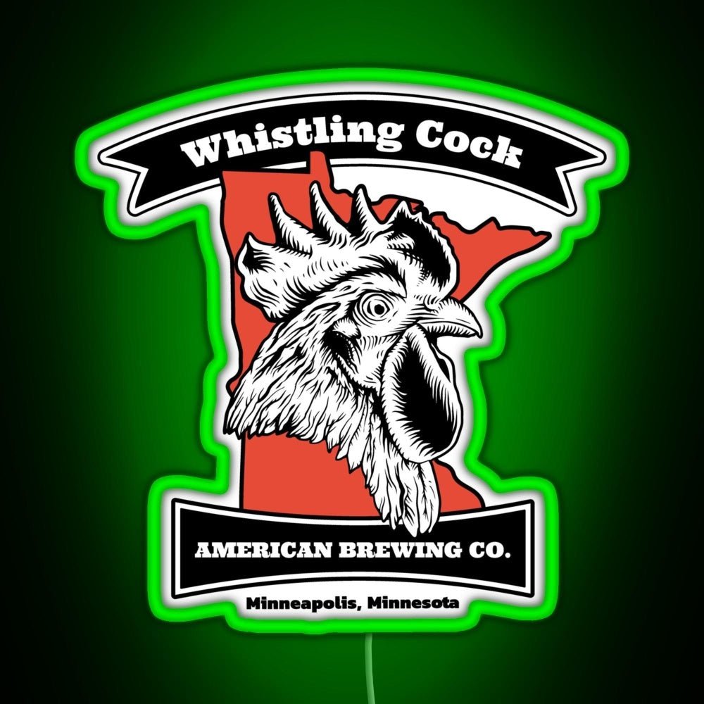 Whistling Cock American Brewing Co Mn Rgb Led Neon Sign Pop Wall Art - Shineneon