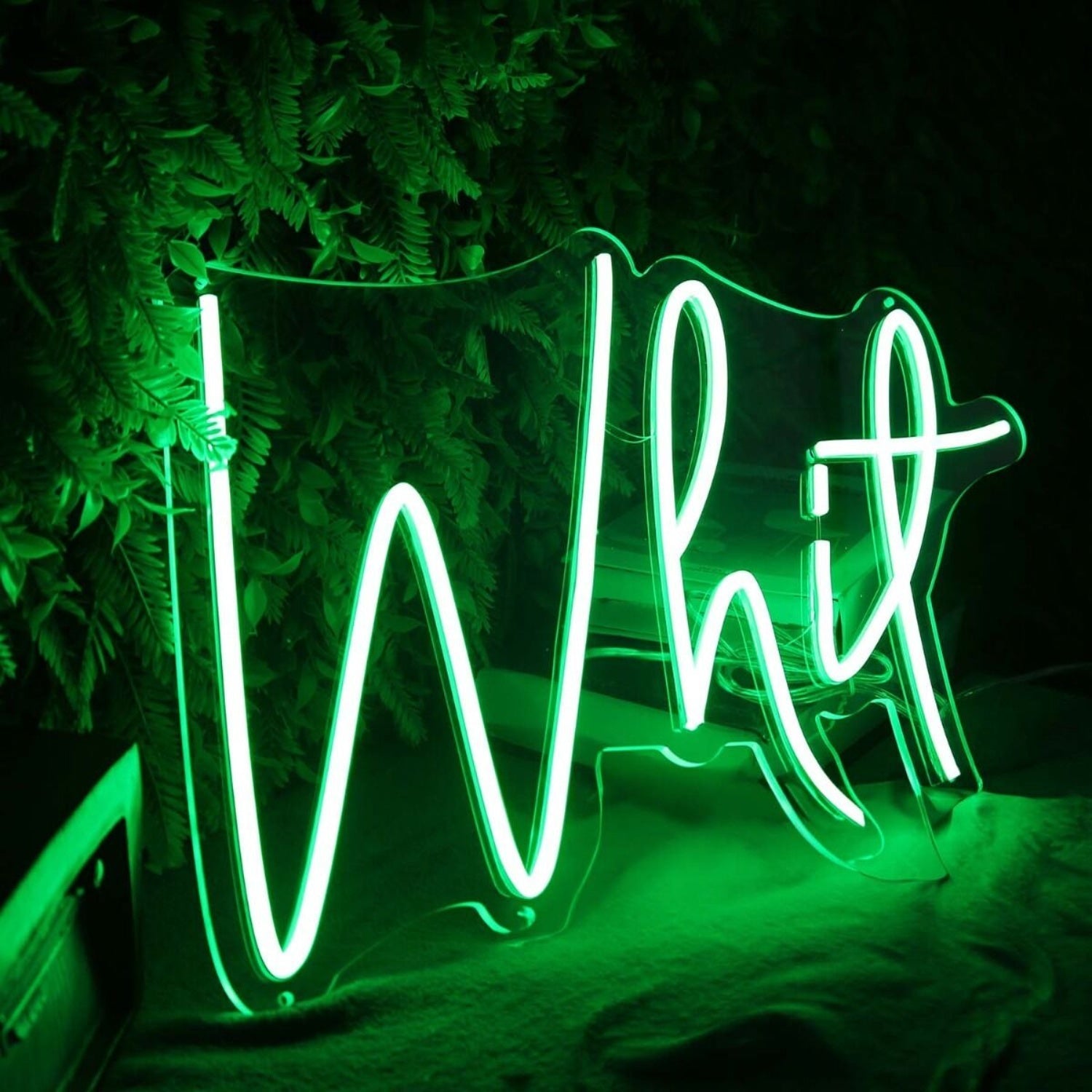 Whit Green Led Neon Sign - Shineneon