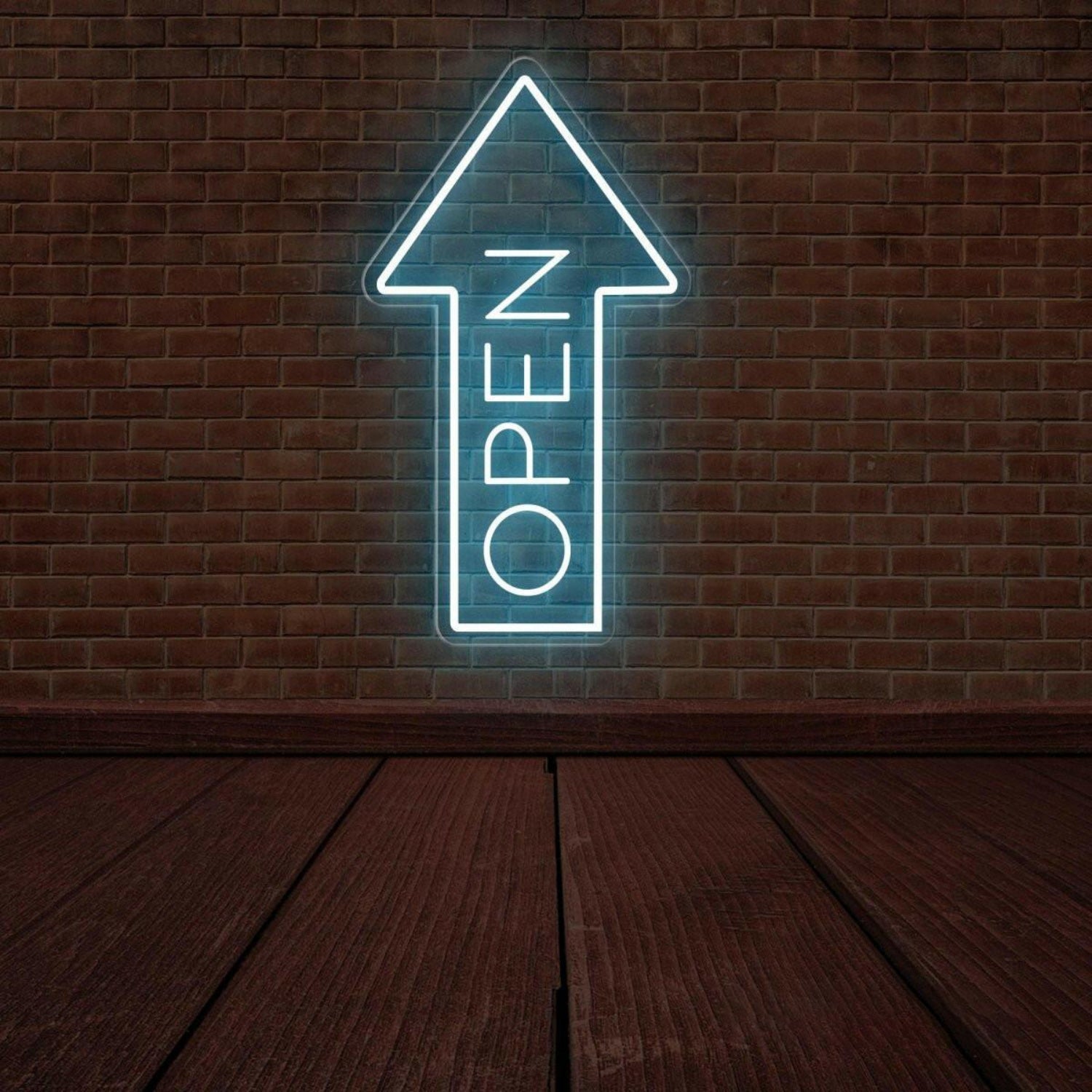 White Arrow Open Led Neon Sign For Shop Cafe Restaurant Entrance | Shineneon