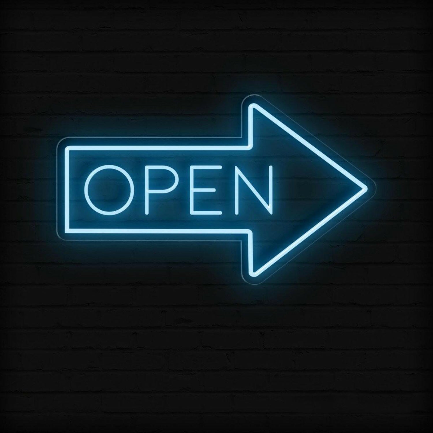 White Arrow Open Led Neon Sign For Shop Cafe Restaurant Entrance | Shineneon