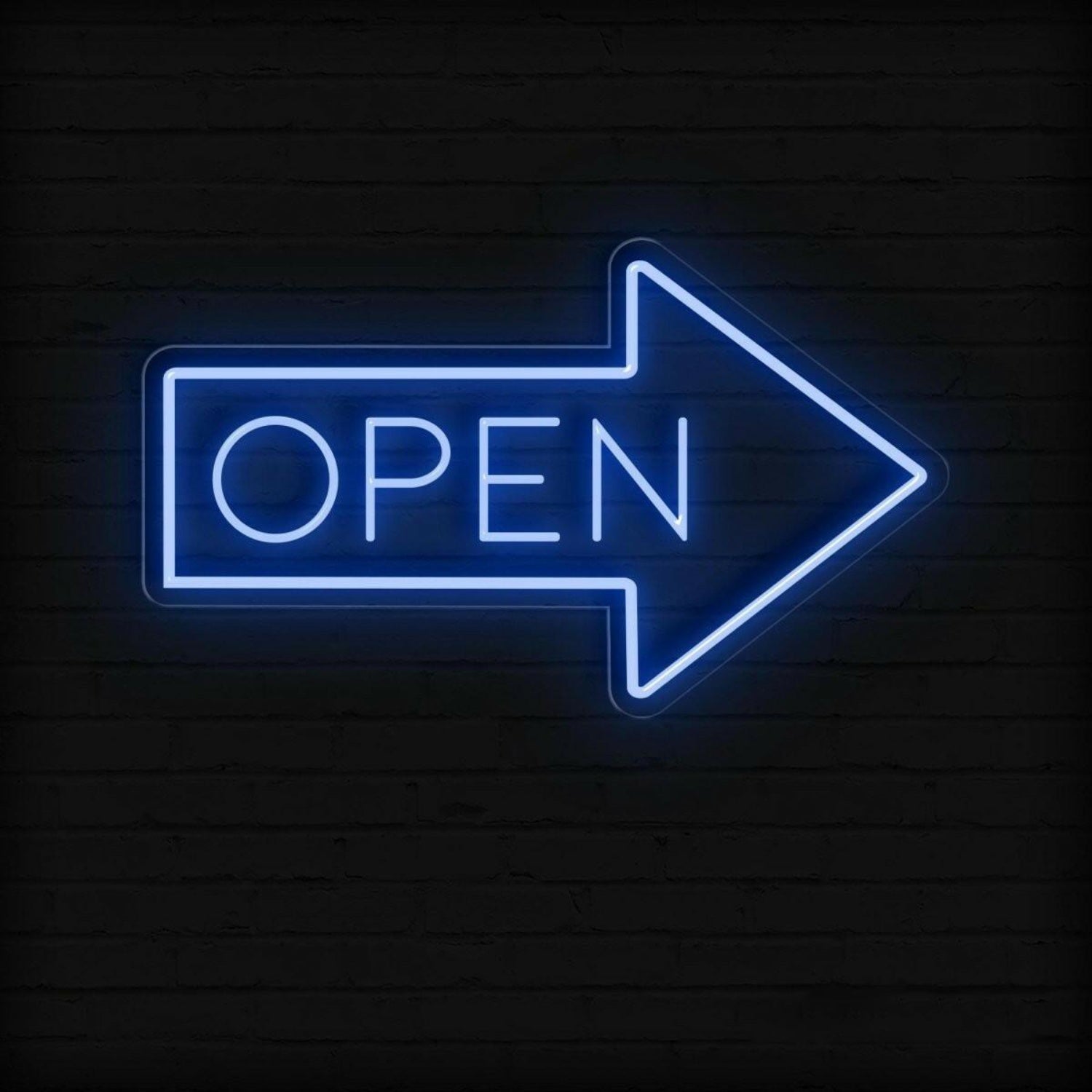 White Arrow Open Led Neon Sign For Shop Cafe Restaurant Entrance | Shineneon