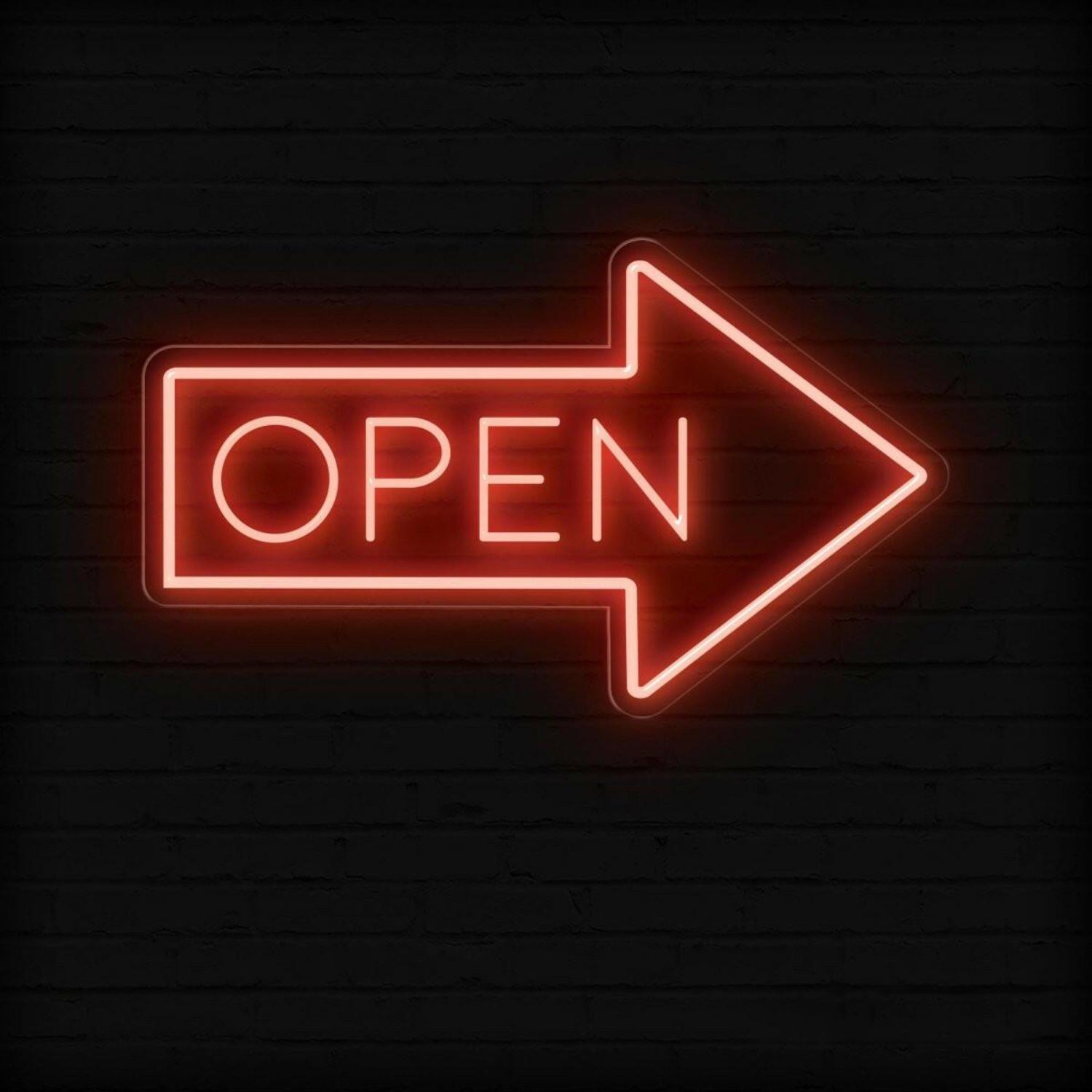 White Arrow Open Led Neon Sign For Shop Cafe Restaurant Entrance | Shineneon