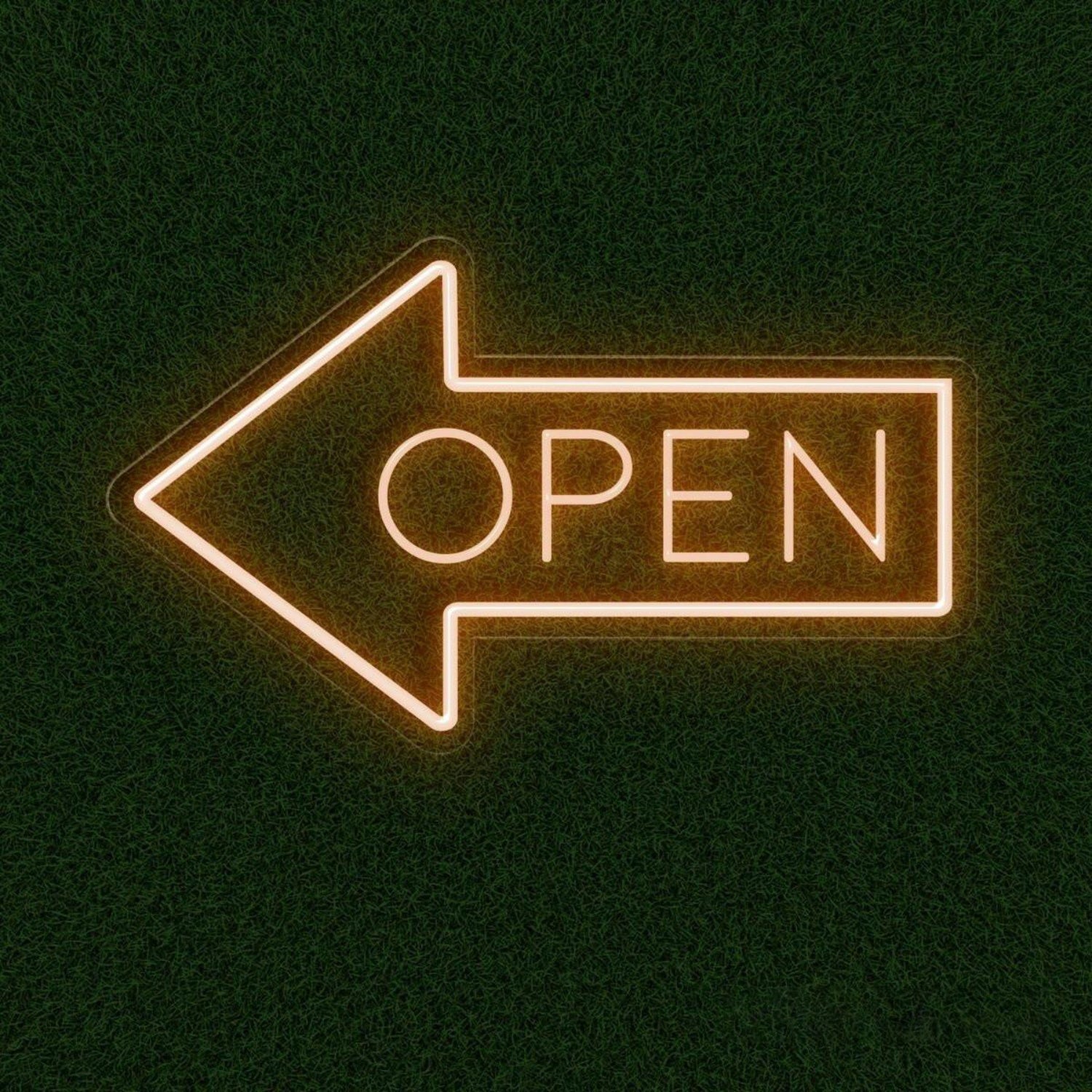 White Arrow Open Led Neon Sign For Shop Cafe Restaurant Entrance | Shineneon
