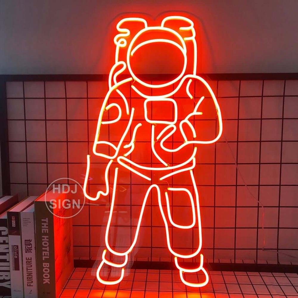 White Astronaut Led Neon Sign For Modern Home And Cafe Decor | Shineneon