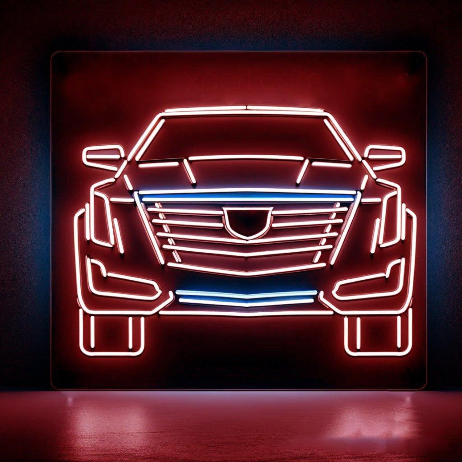 White-Blue Car Outline Led Neon Sign For Automotive Showrooms | Shineneon