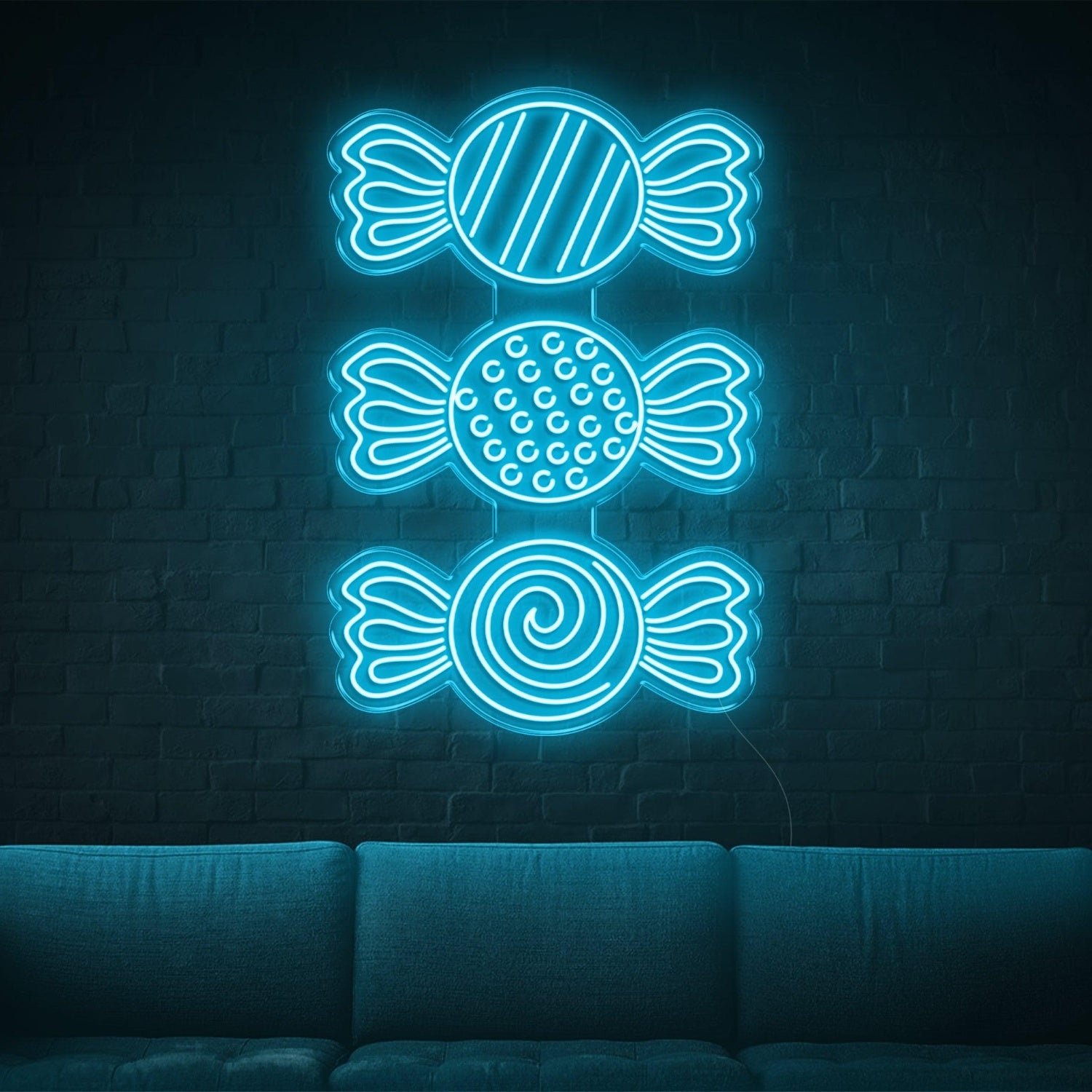 White Candy Patterns Led Neon Sign For Kids Room Sweet Shop Decor | Shineneon