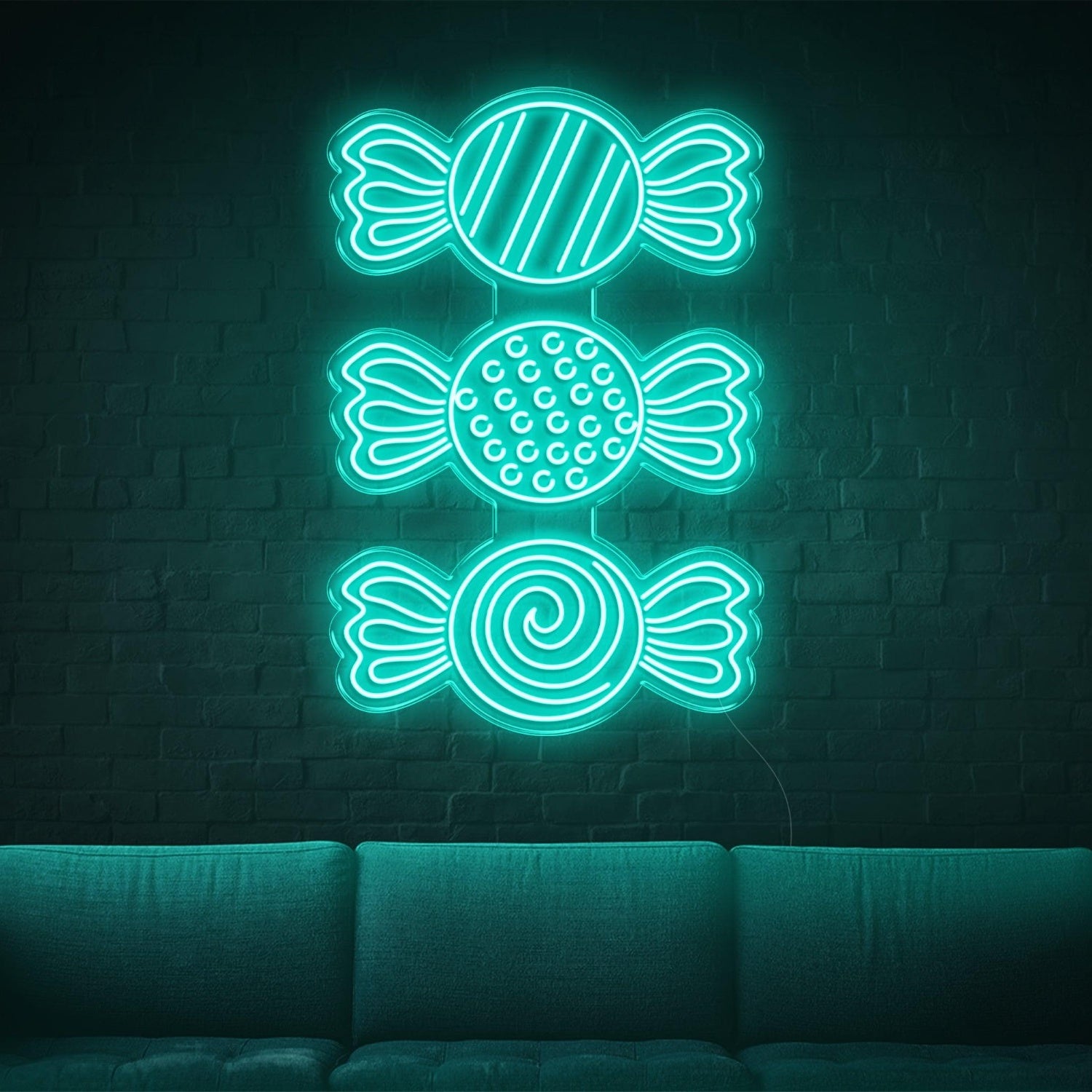 White Candy Patterns Led Neon Sign For Kids Room Sweet Shop Decor | Shineneon