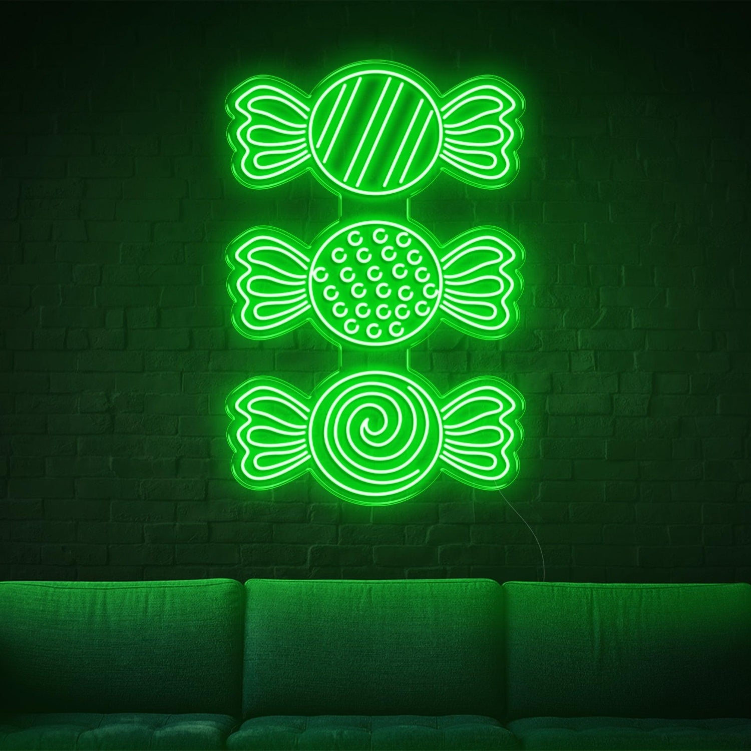 White Candy Patterns Led Neon Sign For Kids Room Sweet Shop Decor | Shineneon